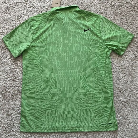 Nike Dri-FIT ADV Tour Textured Golf Polo Green - Picture 6 of 8
